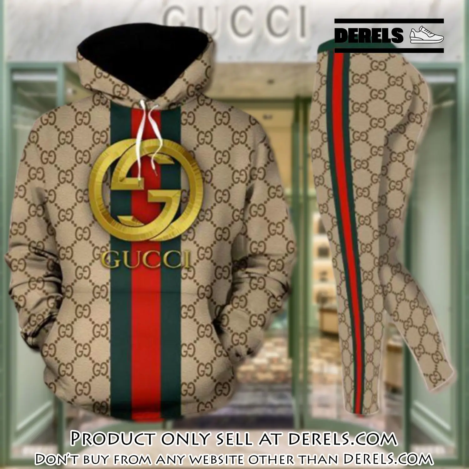 Gucci stripe hoodie legging set luxury for women xzt dr1954649